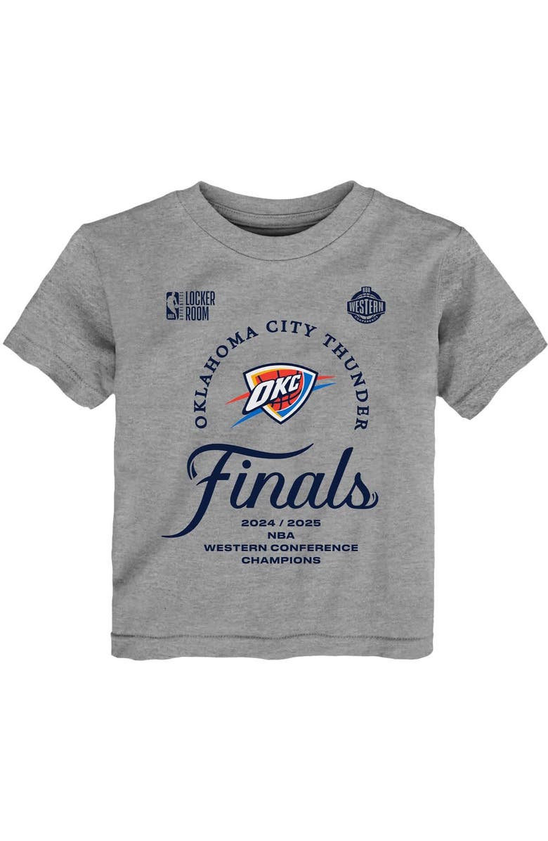 Outerstuff Toddler  Gray Oklahoma City Thunder 2025 Western Conference Champions Locker Room T-Shirt, Alternate, color, 
