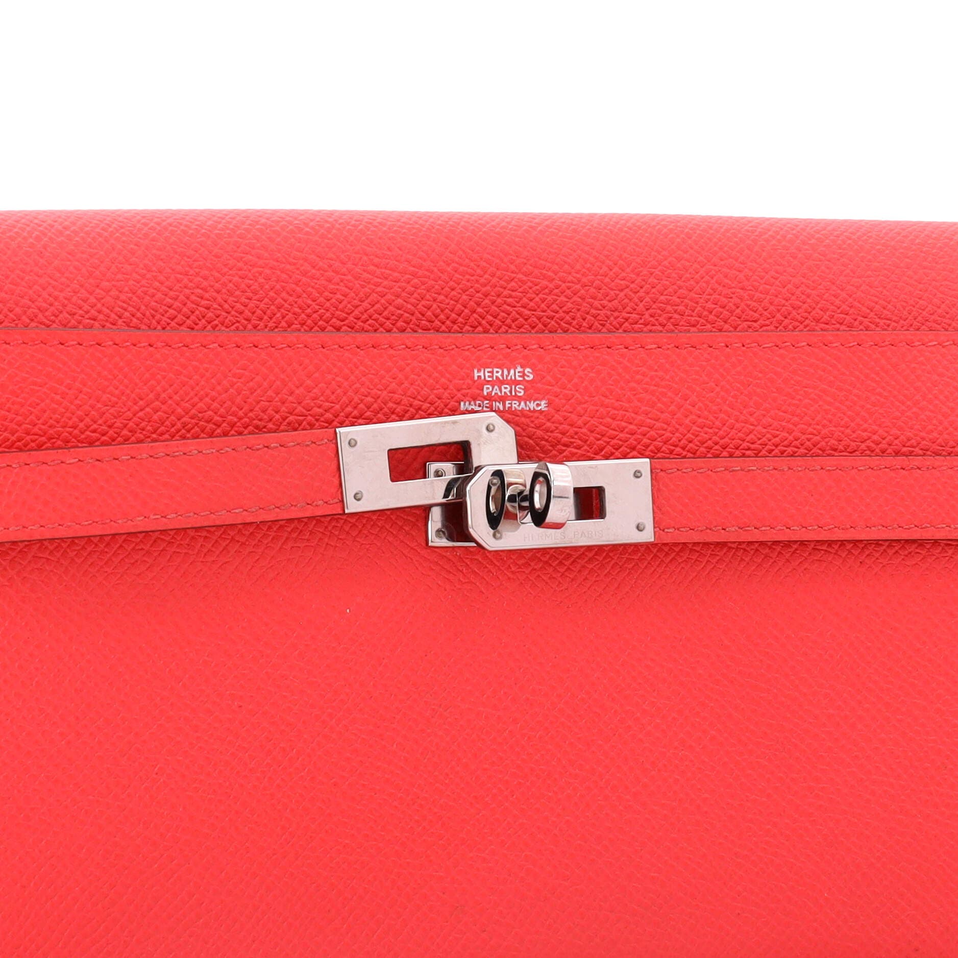 Pre-Owned Hermes Kelly Wallet Epsom Long, Alternate, color, Rouge Pivoine