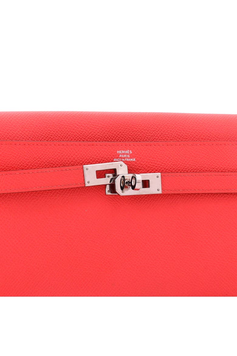 Kelly Wallet Epsom Long, Alternate, color, Rouge Pivoine