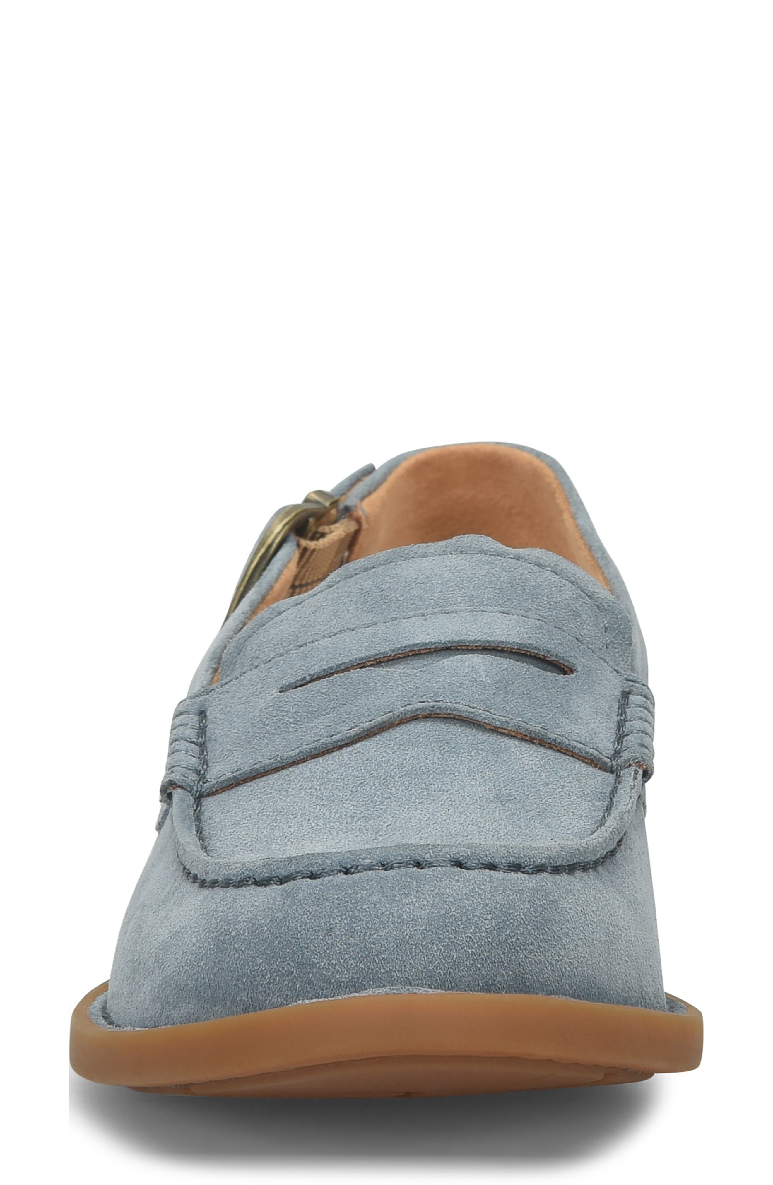 Marly Slingback Penny Loafer, Alternate, color, LIGHT BLUE SUEDE