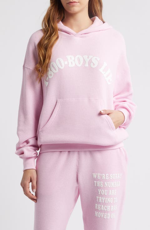 1-800 Revamped Waffle Knit Graphic Hoodie