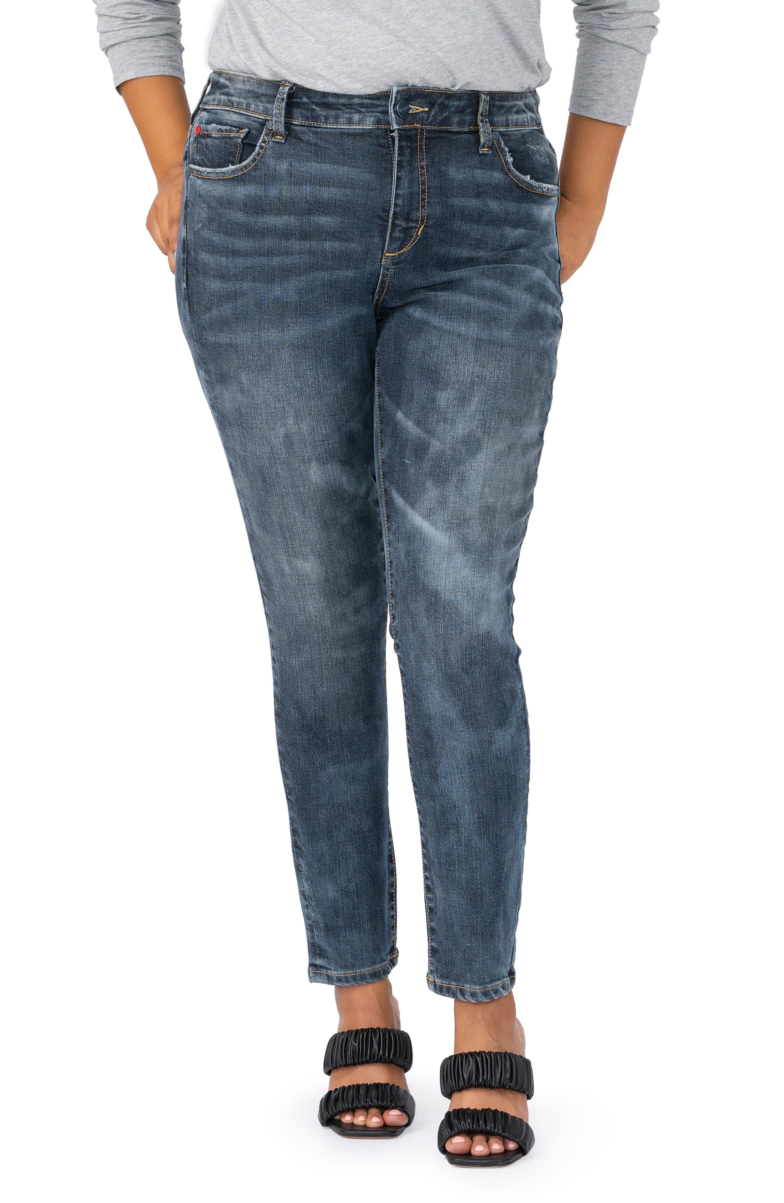 SLINK Jeans High Waist Ankle Skinny Jeans in Emory 