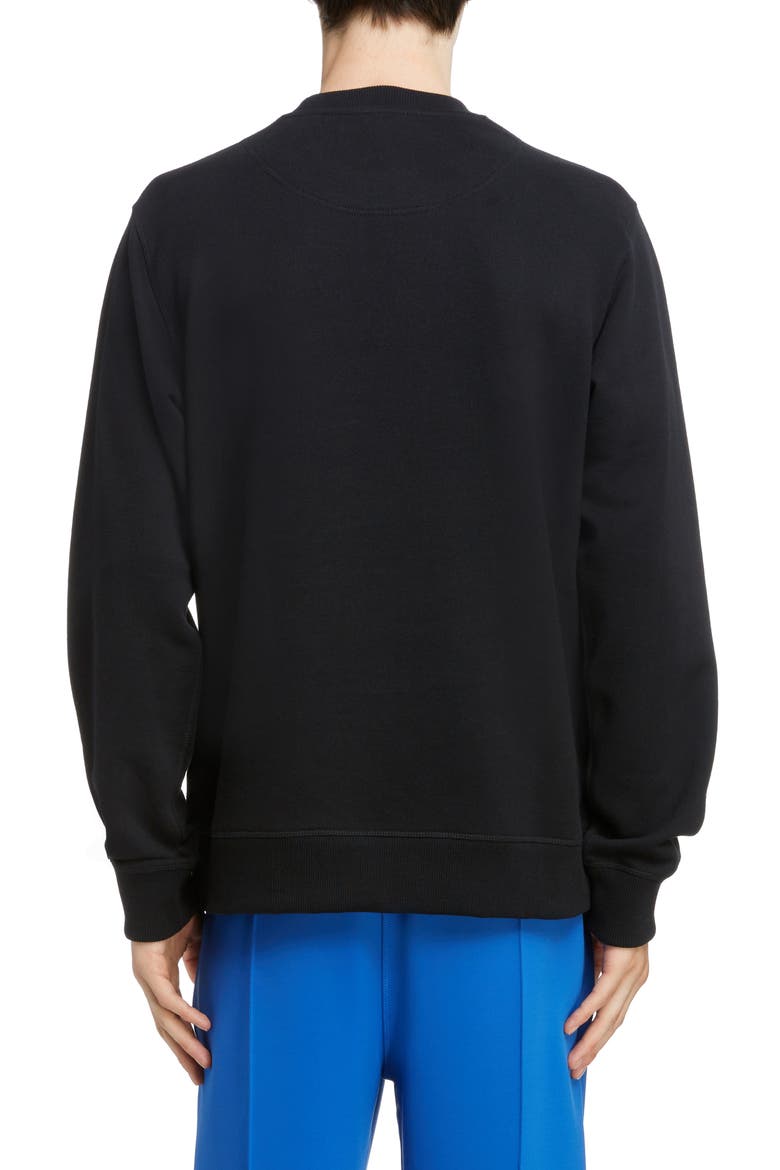 Embroidered Eye Sweatshirt, Alternate, color, BLACK/ FUSCHIA