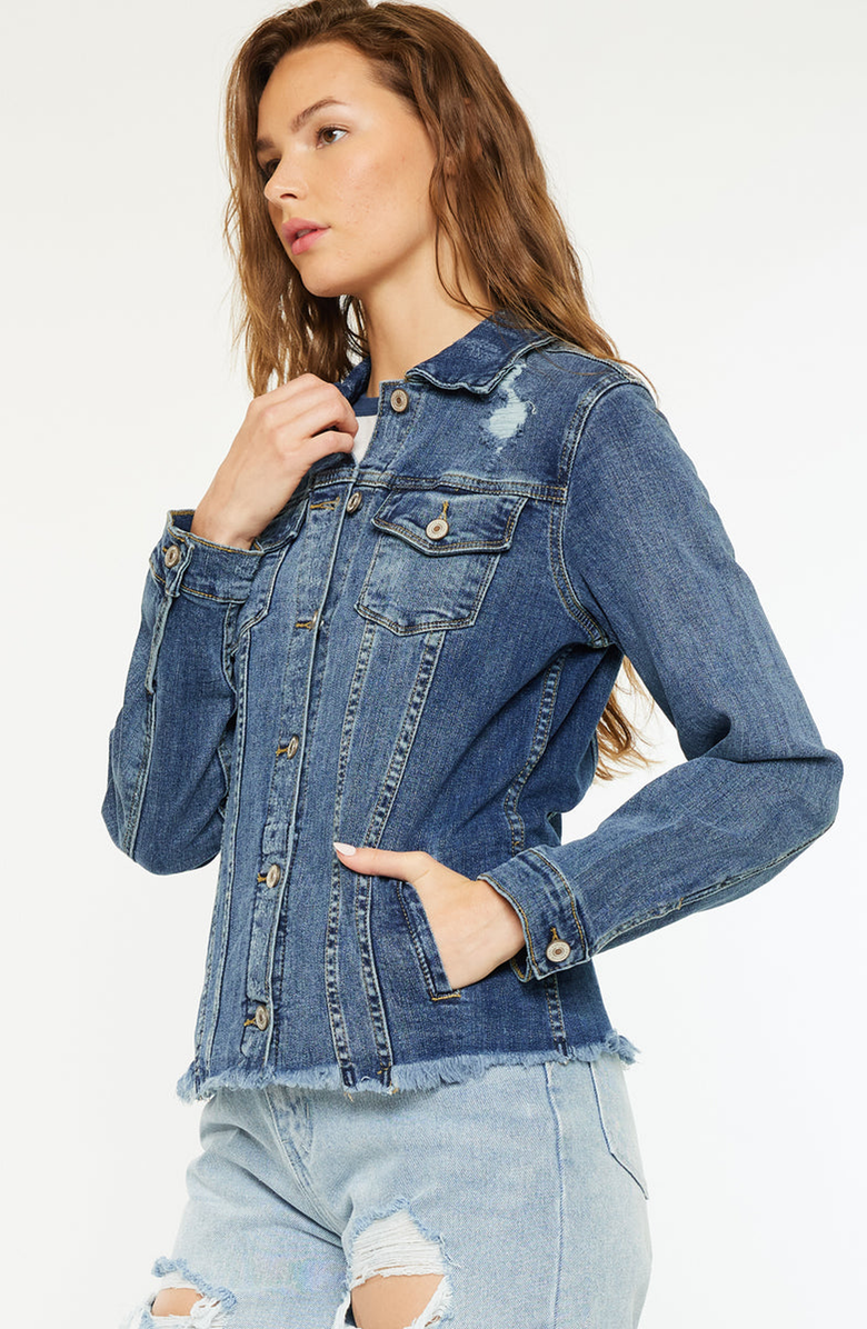 KanCan Wilson Denim Jacket, Alternate, color, Dark Wash