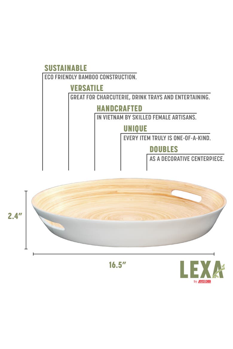 Serving Tray w/ Handles, Alternate, color, White