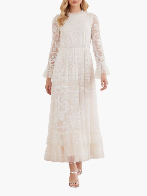 Celia Long Sleeve Ankle Gown