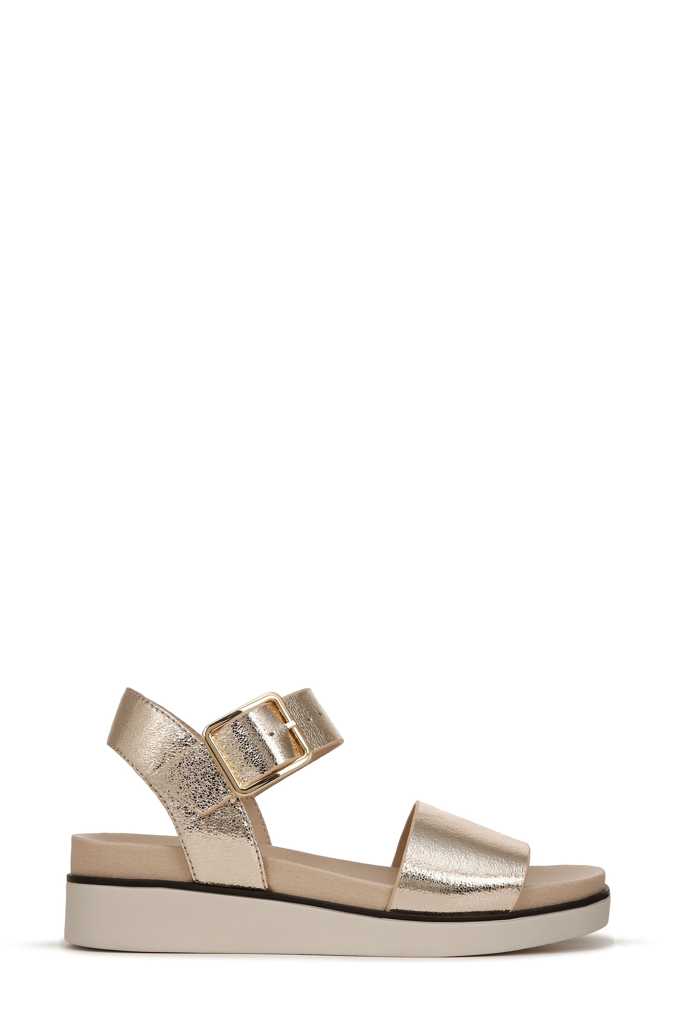 LifeStride Gillian Metallic Platform Sandal, Alternate, color, Platino