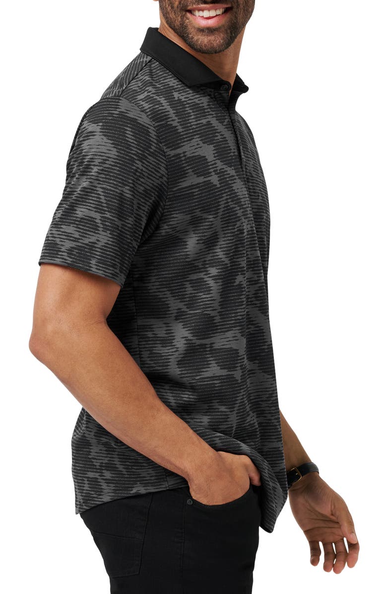 TravisMathew Study Abroad Abstract Print Polo, Alternate, color, Black