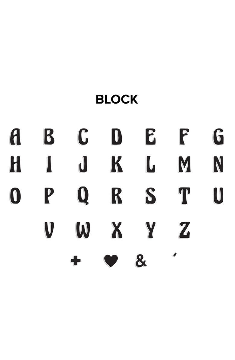 BaubleBar Groovy Letter Custom Hinge Bangle, Alternate, color, Gold/ Clear