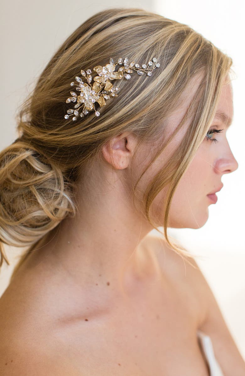 Brides & Hairpins Priscilla Hair Clip, Alternate, color, Gold