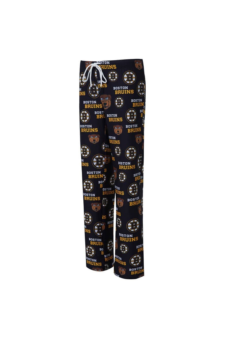 Women's Concepts Sport Black Boston Bruins Zest Allover Print Knit Pants, Alternate, color, Black
