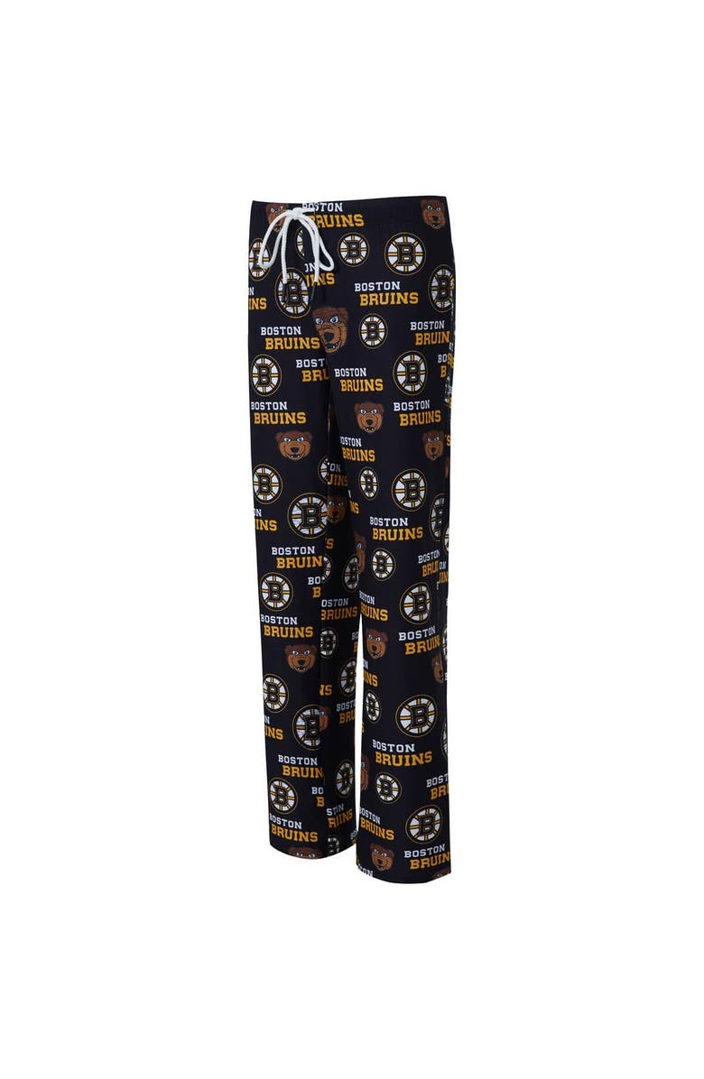 CONCEPTS SPORT Women's Concepts Sport Black Boston Bruins Zest Allover Print Knit Pants, Alternate, color, Black