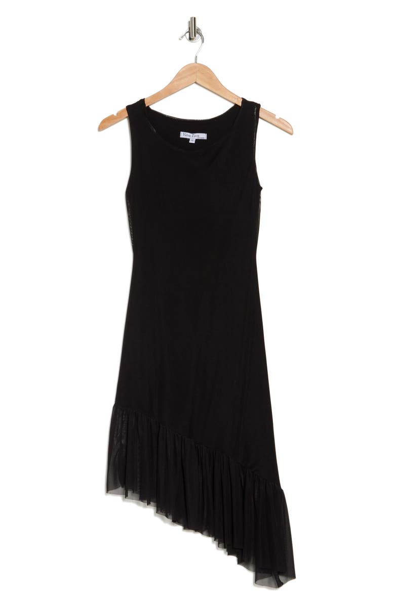 Velvet Torch Asymmetric Mesh Dress, Alternate, color, 