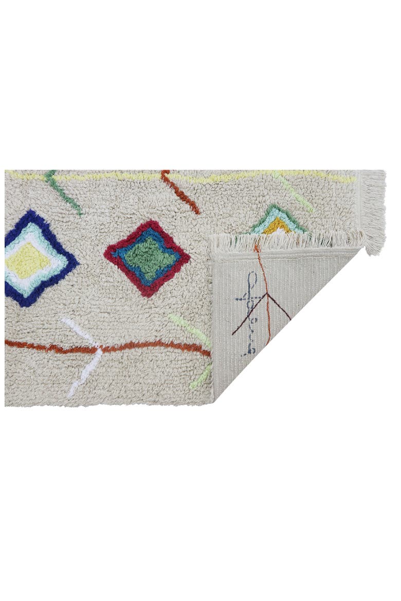 Mini Kaarol Washable Cotton Blend Rug, Alternate, color, NATURAL MULTICOLOR