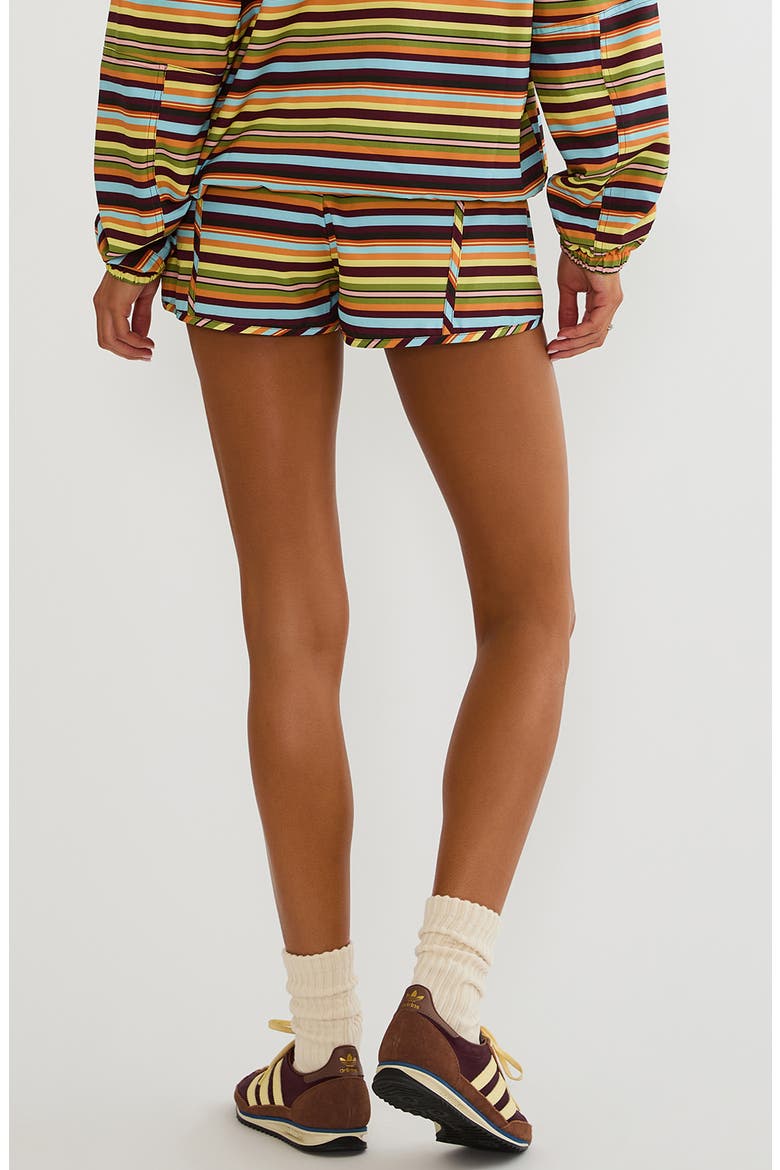Nadia Performance Shorts, Alternate, color, PARADISE STRIPE