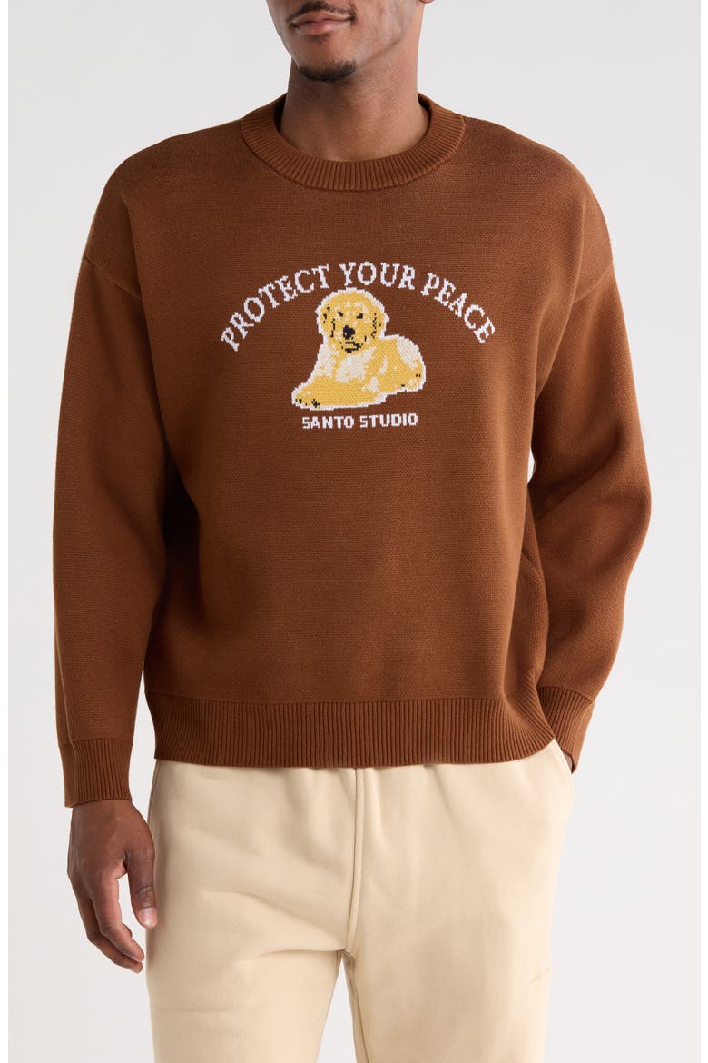 Peace Knit Sweater, Main, color, DOLCE