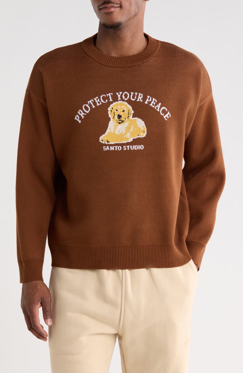 SANTO STUDIO Peace Knit Sweater, Main, color, 