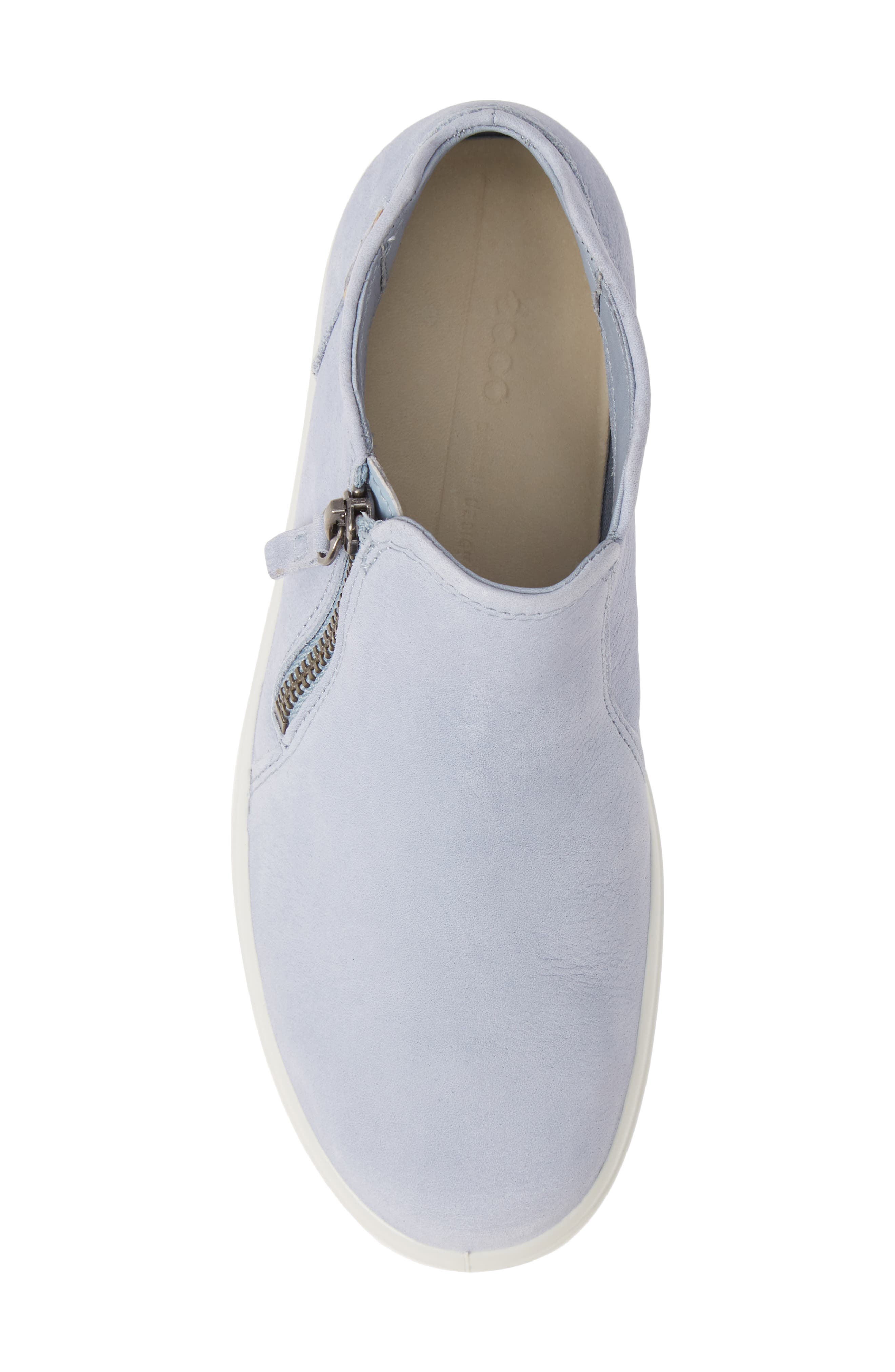 ECCO Soft 7 Mid Top Sneaker, Alternate, color, Dusty Blue Leather