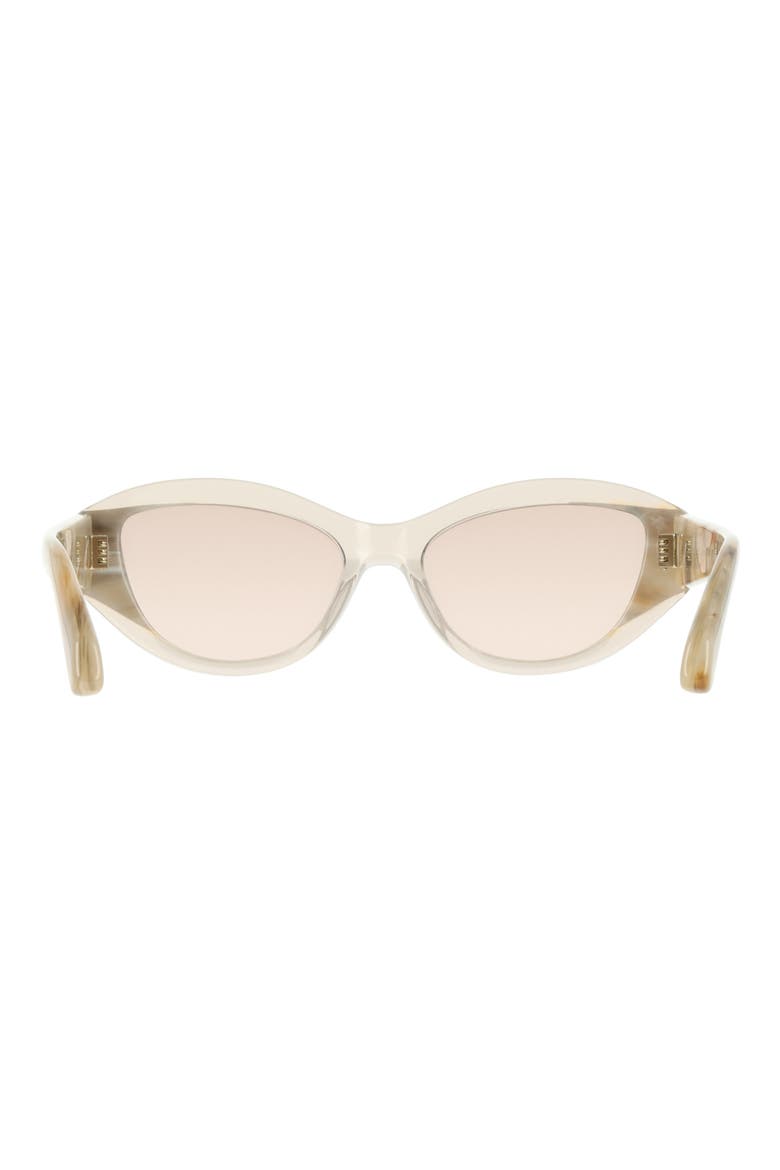 55mm Oval Sunglasses, Alternate, color, TRANSPARENT BEIGE/ MARBLE