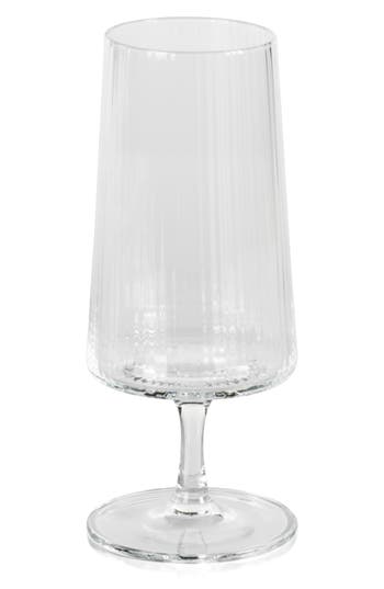 Zodax Benin Fluted Set Of 4 Cocktail Glasses In Transparent