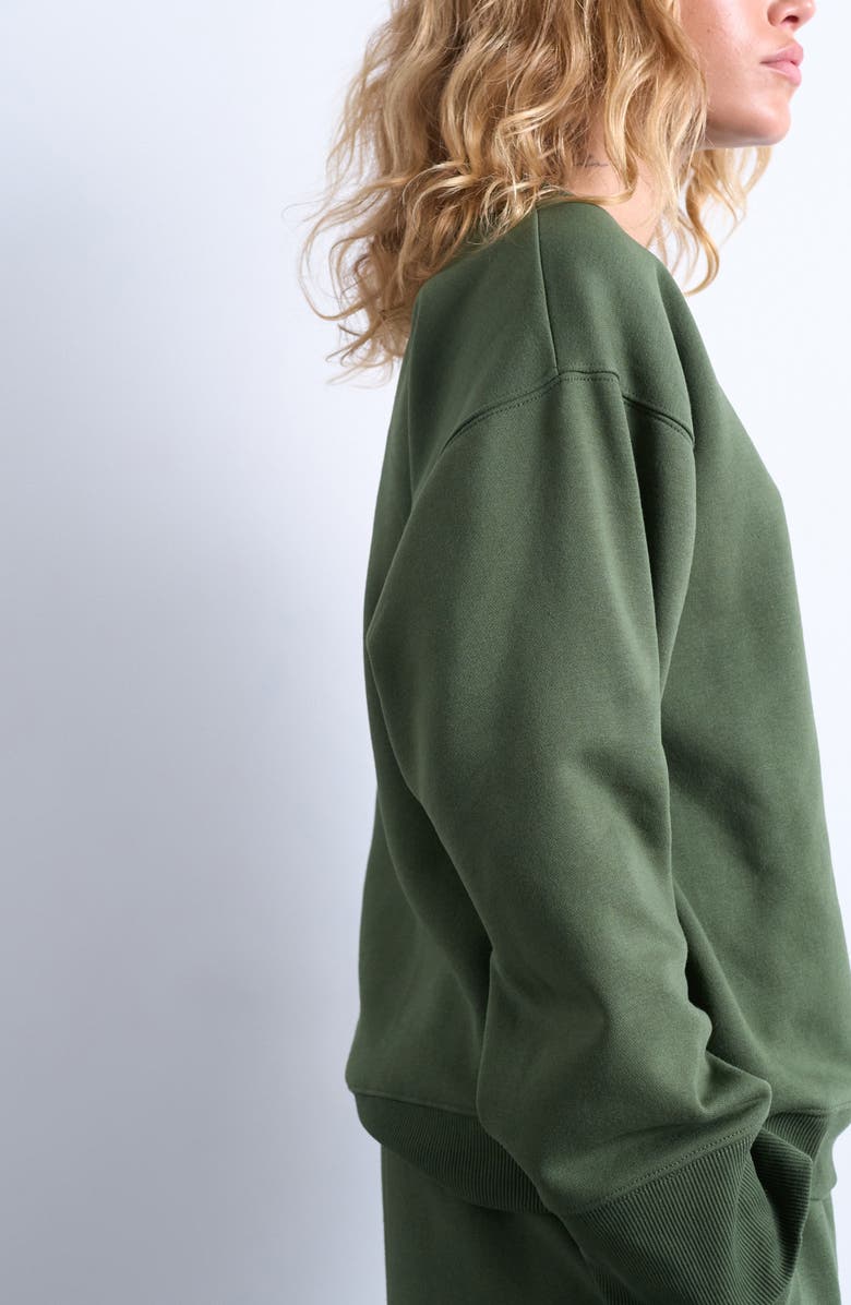 Topshop La Paloma Sweatshirt, Alternate, color, Medium Green