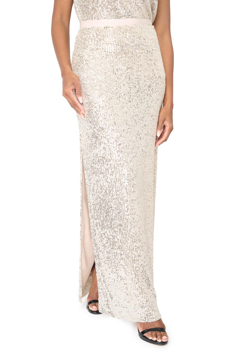 Sparkle Shine Sequin Maxi Skirt, Main, color, CHAMPAGNE
