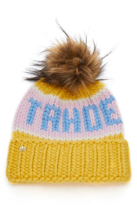 Tahoe Faux Fur PomPom Beanie