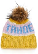 Lele Sadoughi Tahoe Faux Fur PomPom Beanie