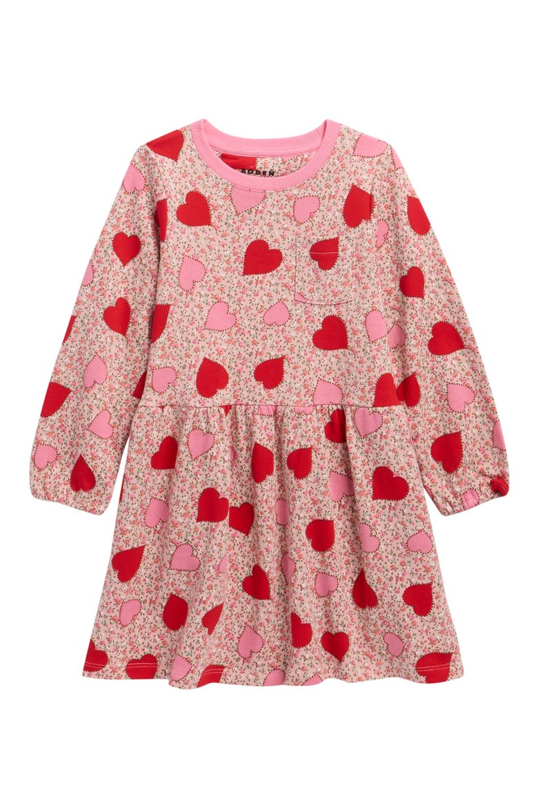 Loopback Print Dress, Main, color, HEART FLORAL