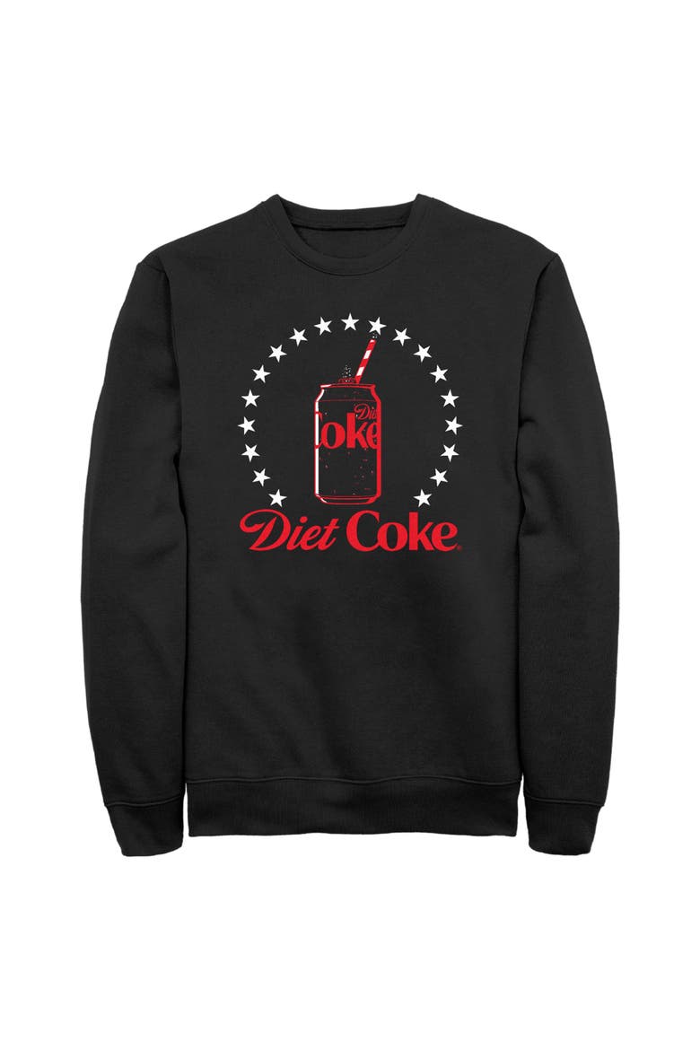 Men's Coca Cola Diet Can Stars Stamp  Sweatshirt, Main, color, Black