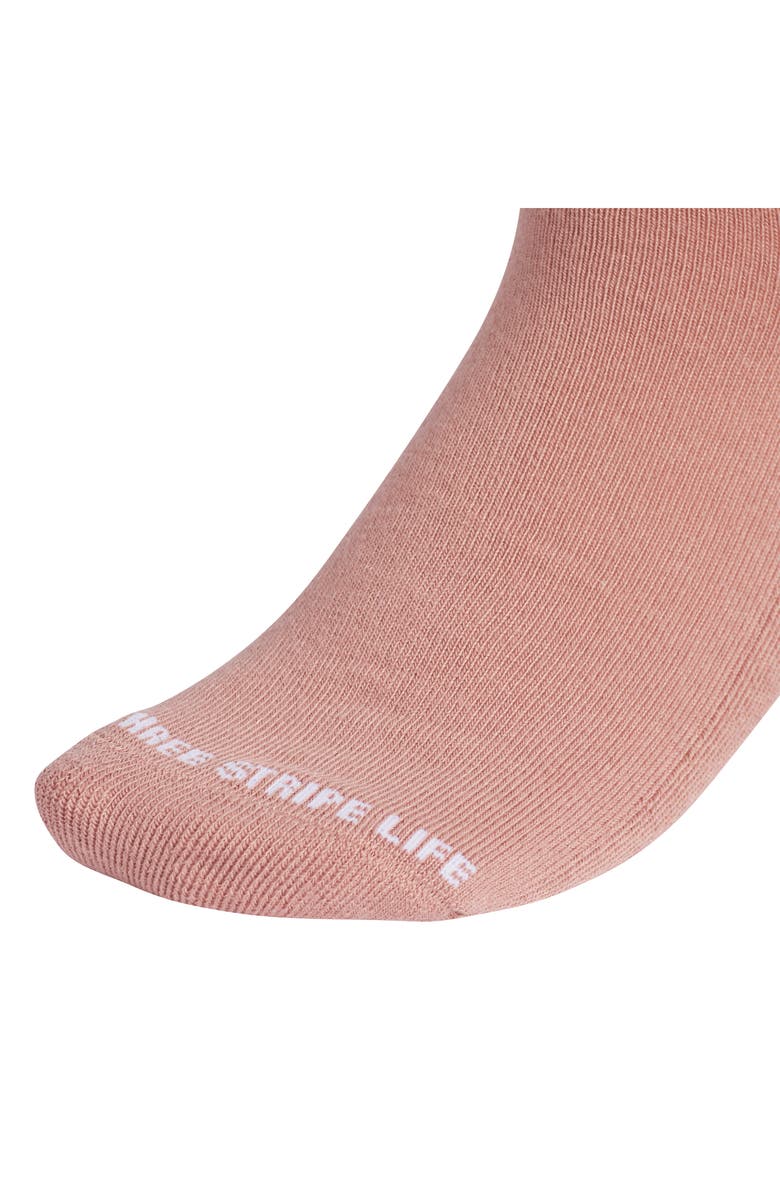 adidas 3-Pack AEROREADY Cushioned High Quarter Socks, Alternate, color, Dark Pink