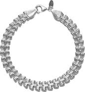 Argento Vivo Sterling Silver Panther Link Bracelet