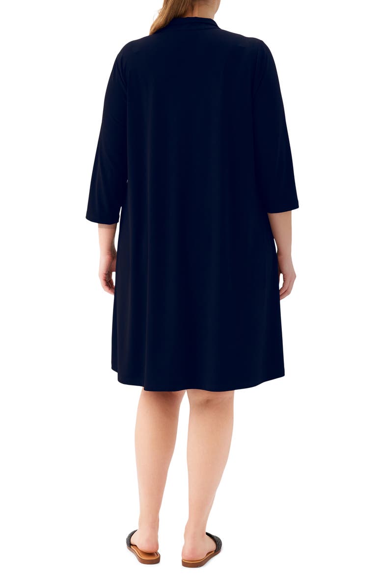 Half Zip Travel Jersey Dress, Alternate, color, NAVY