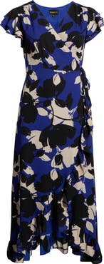 SUGARLIPS Anthem Floral Print Maxi Wrap Dress
