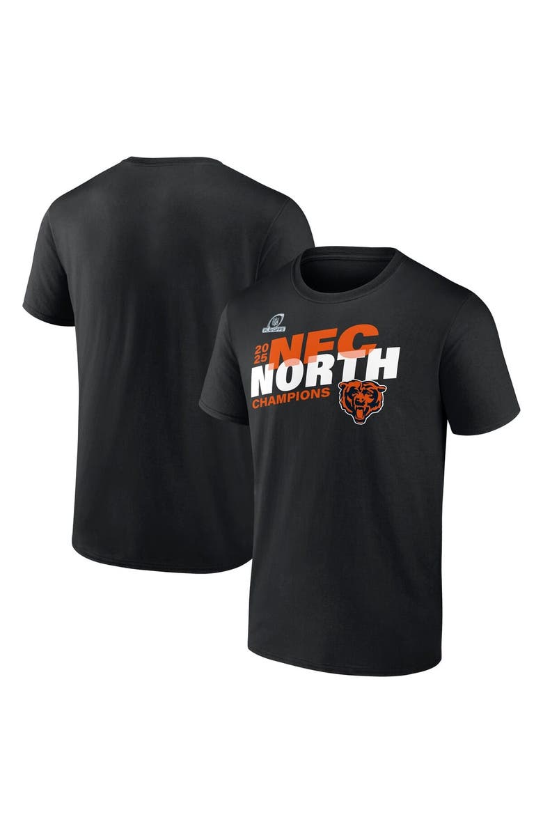 FANATICS Men's Fanatics Black Chicago Bears Big & Tall 2025 NFC North Division Champions Conquer T-Shirt, Main, color, Black