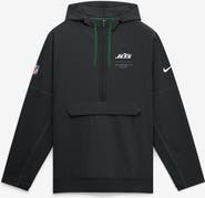 Nike Men's Nike Black New York Jets Sideline Logo Glory Anorak Half-Zip Hooded Jacket
