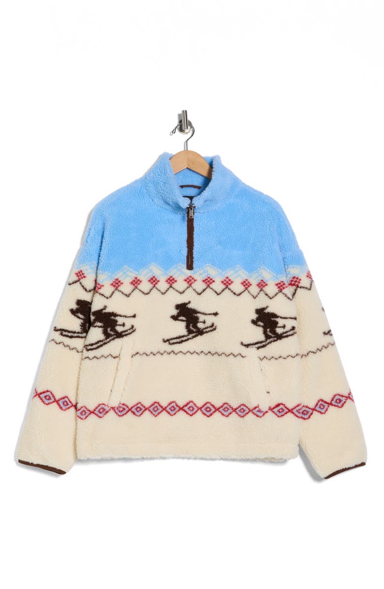 RDI Skier Faux Shearling Half Zip Jacket, Alternate, color,