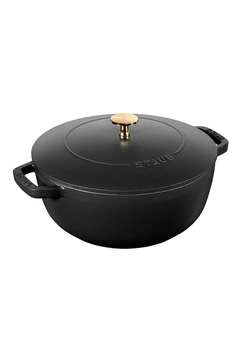 5-Quart Enameled Cast Iron Cocotte, Main, color, MATTE BLACK