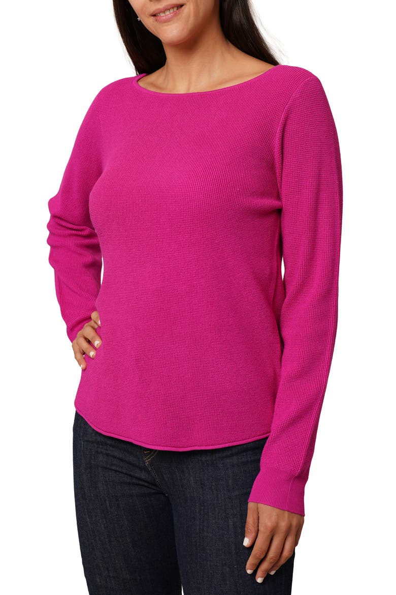Boat Neck Sweater, Alternate, color, RASPBERRY ROSE