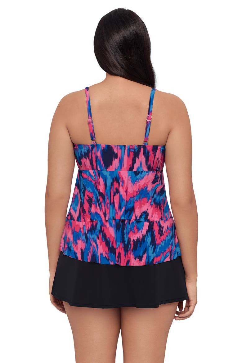 Leona V-Neckline Plus Size Tankini Swimsuit Top, Alternate, color, Nairobi Nights