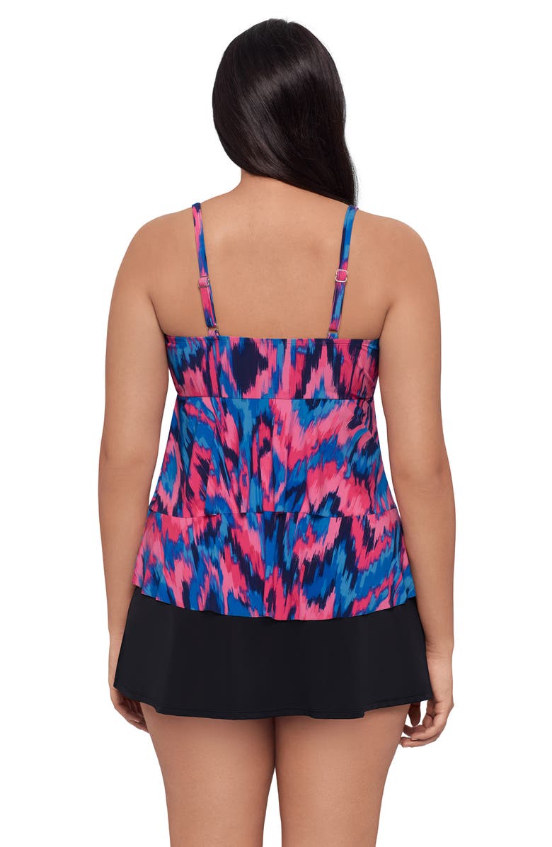 Trimshaper Leona V-Neckline Tankini Swim Top, Alternate, color, Nairobi Nights