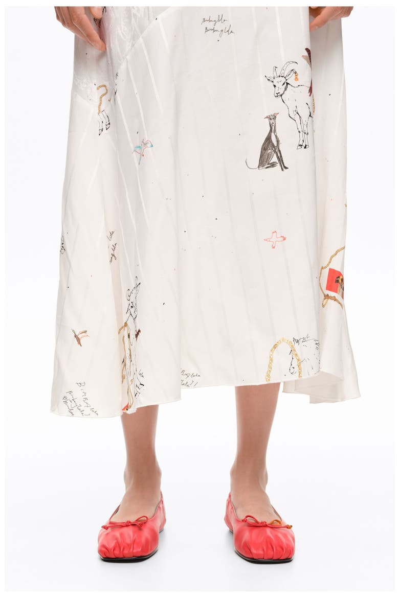Sleeveless Midi A-line Dress, Alternate, color, COLLAGE ANIMAL CHAIN