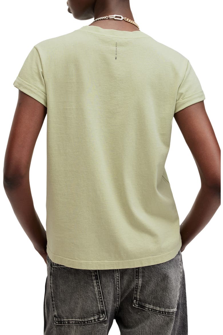 Anna Cotton T-Shirt, Alternate, color, EARTH GREEN