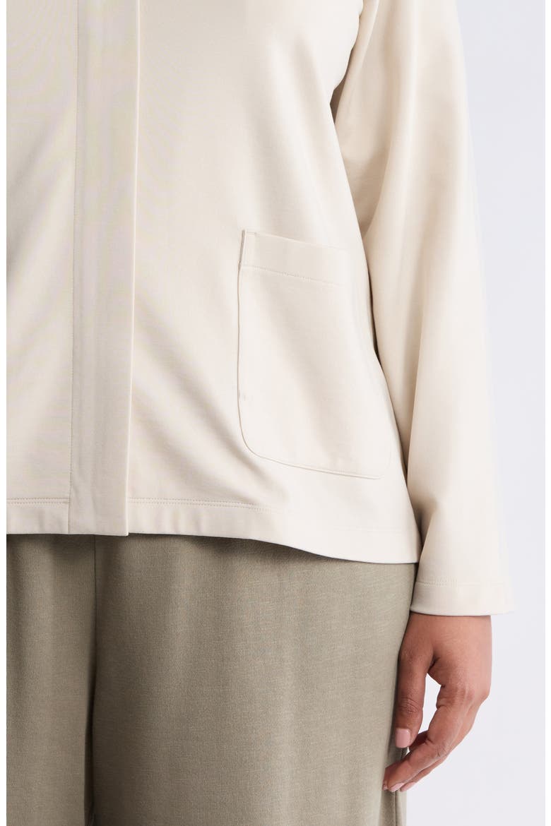 Collarless Zip Jacket, Alternate, color, PAPYRUS
