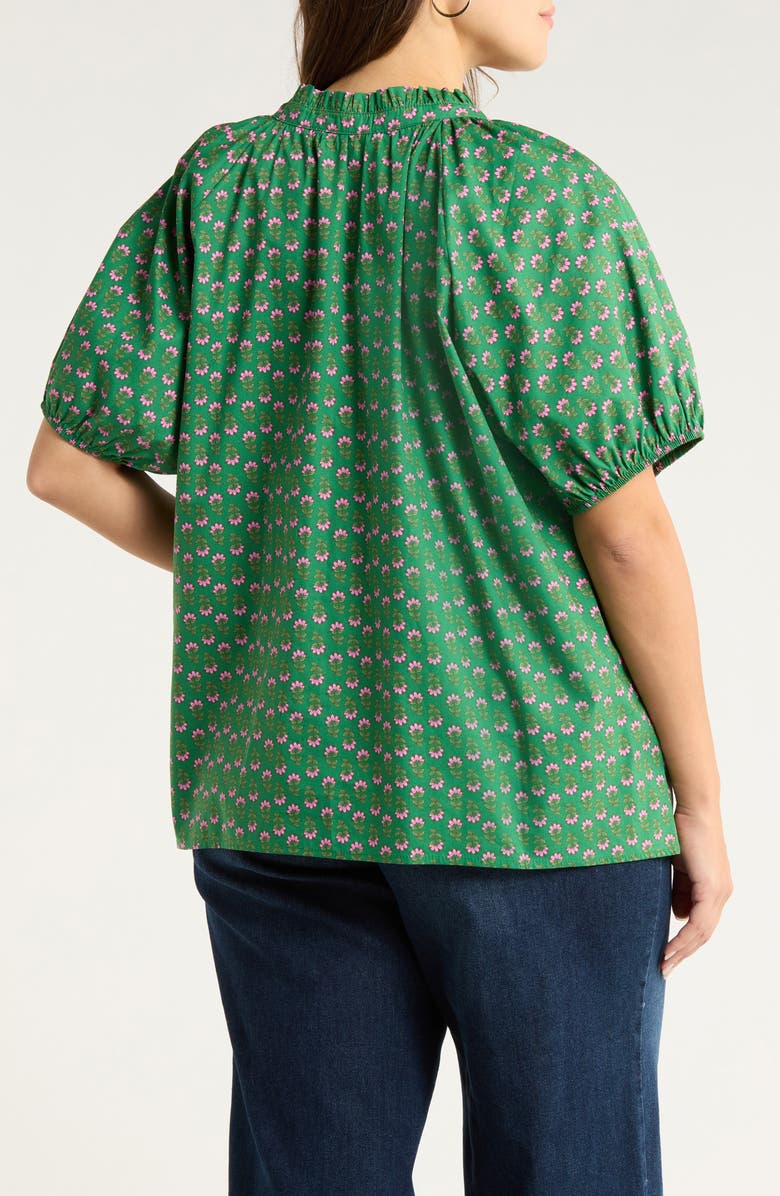 SUGARLIPS Isha Floral Print Top, Alternate, color, Kelly-Pink