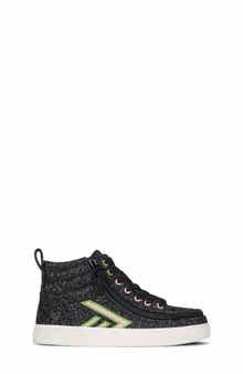 Kids' Wicked Black Glitz High Top Sneaker