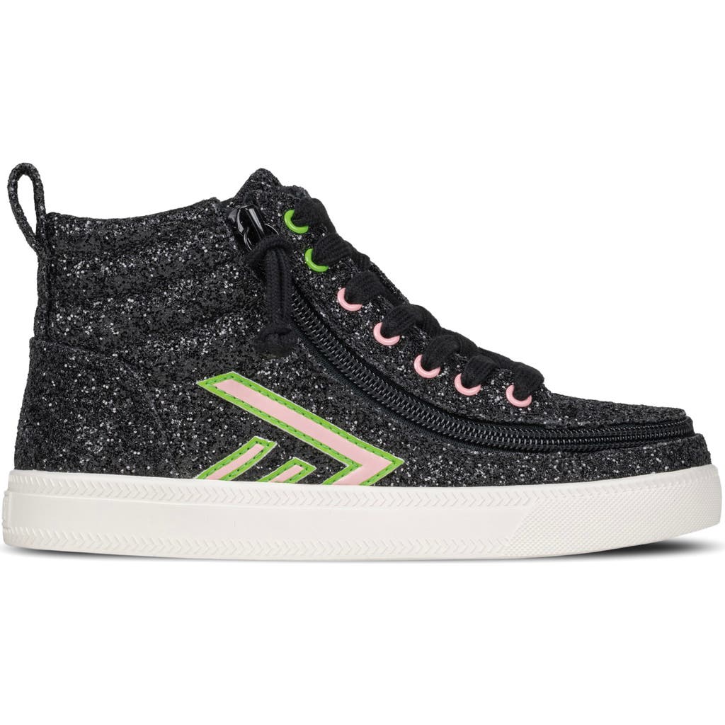 Billy Footwear Kids' Wicked Black Glitz High Top Sneaker In Multi