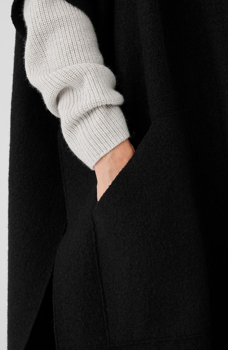 Eileen Fisher Oversize Boiled Wool Poncho, Alternate, color,