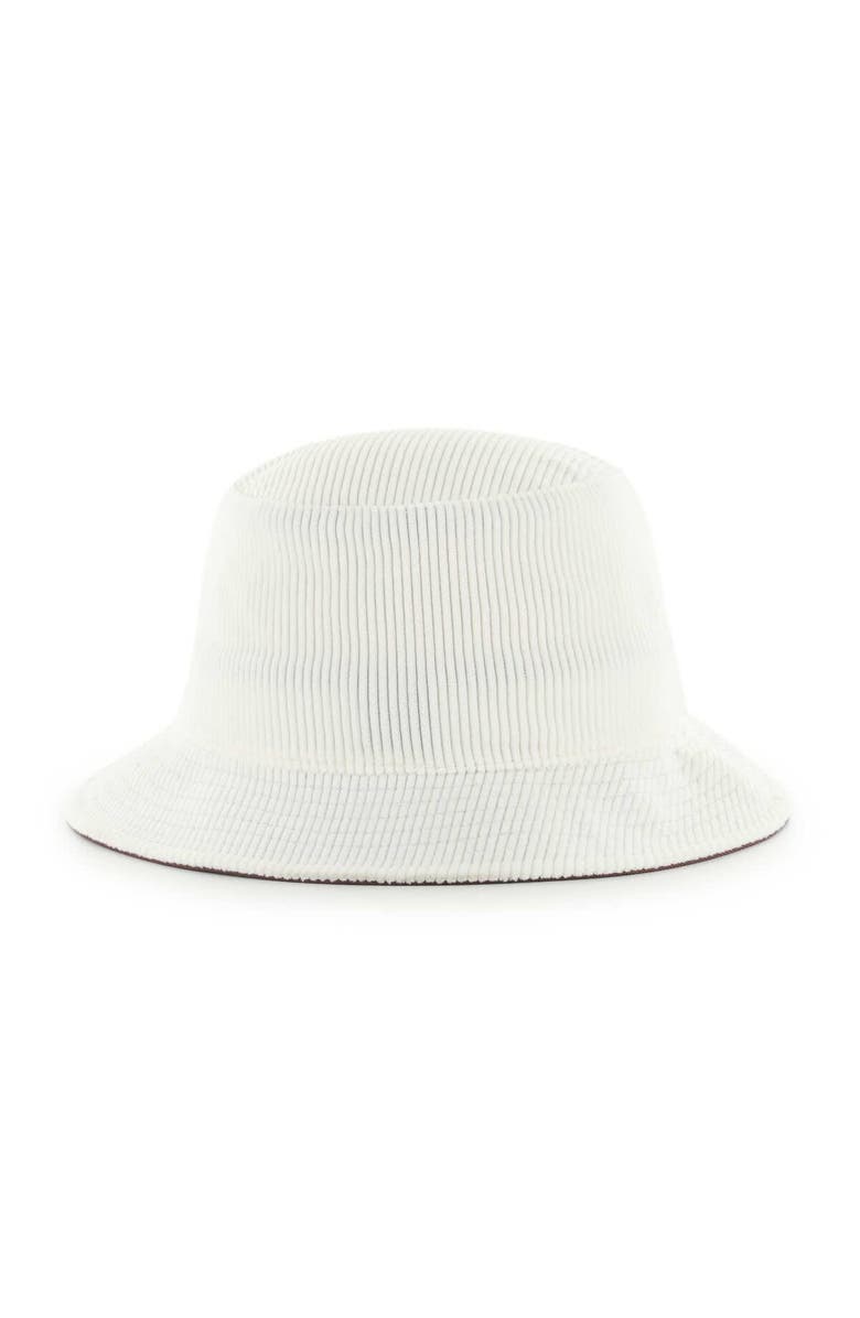 '47 Men's '47 White Cleveland Browns Thick Cord Bucket Hat, Alternate, color, 