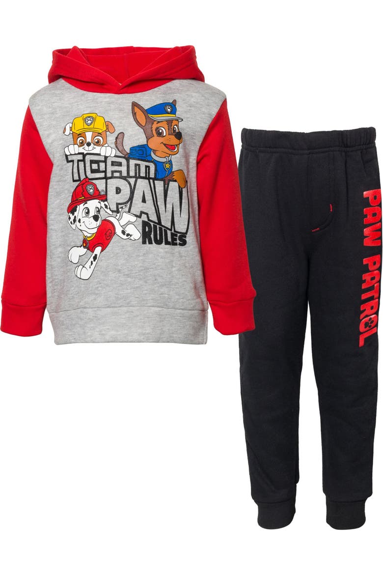 Paw Patrol 2-Piece Fleece Hoodie and Pants Set, Alternate, color, Grey Red Black
